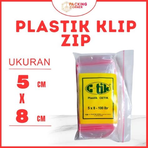 Jual Plastik Klip Bening Ziplock Cetik Ctik Segel 5x8 5 X 8 Cm 100 Pcs