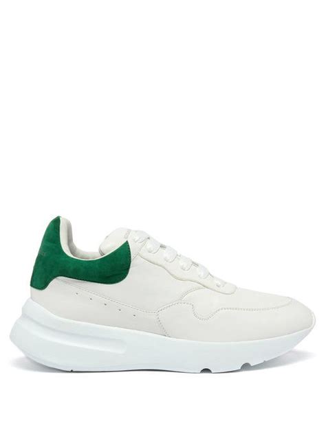 Alexander Mcqueen Mm Leather Platform Sneakers In White Modesens