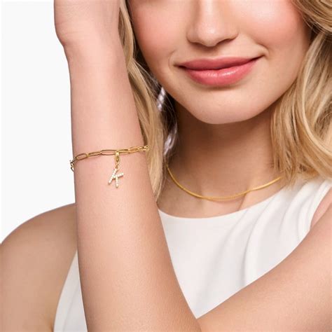 Thomas Sabo Charm Armband Mit Schimmernden Weissem Kaltemaille