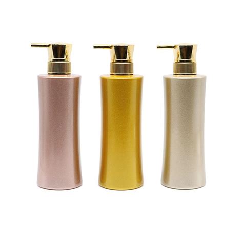 Gold Luxury 500ml Empty Plastic Shampoo Bottle