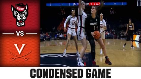 Nc State Vs Virginia Condensed Game Acc Womens Basketball