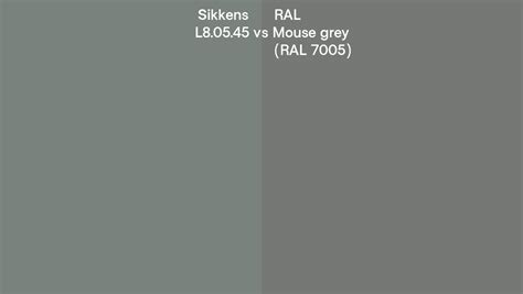 Sikkens L8 05 45 Vs Ral Mouse Grey Ral 7005 Side By Side Comparison