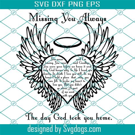 In Loving Memory Svg Sympathy Gift Svg Memorial Day Svg Missing You