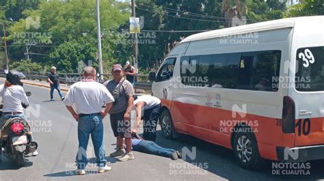 Sufre Mujer Accidente Al Caer De Bicicleta Y Estamparse Contra Combi En