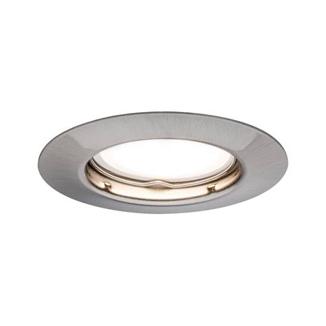 Spot Led Encastrables Acier Rond Fixe Gu10 4 5w Paulmann 93659