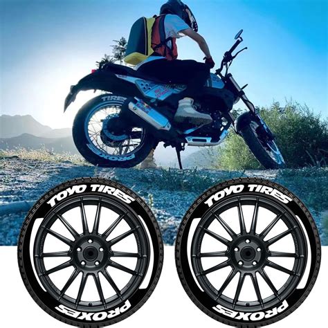 D Motorcycle Wheel Rubber Conjoined Lettering Tire Decals For Mt