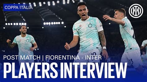 Fiorentina Inter Lautaro Dimarco And Calhanoglu Interviews