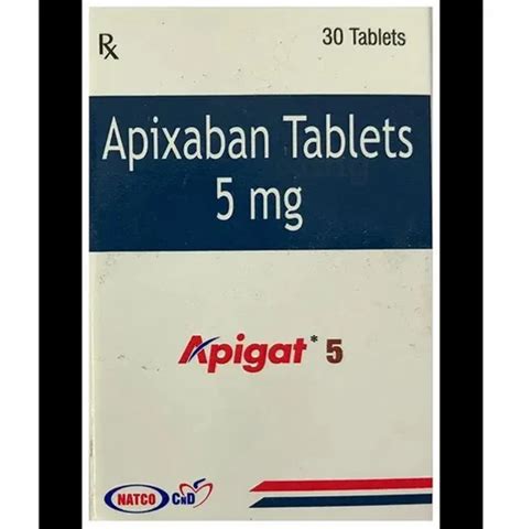 Apigat Apixaban Mg Tablet At Rs Box Cardiovascular And