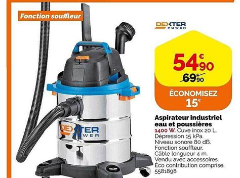 Promo Aspirateur Industriel Eau Et Poussi Res Dexter Chez Weldom