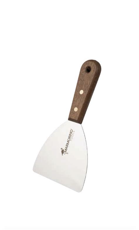 STAINLESS STEEL SPATULA wooden handle - Marmorino Tools Uk