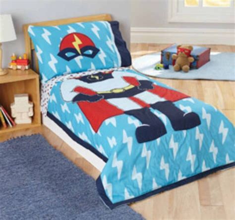 4pc Superhero Toddler Bed In A Bag Comfortersheets Set Room Crib Quilt