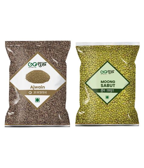 Goshudh Premium Quality Ajwain Gm Sabut Moong Kg Kg Pack Of