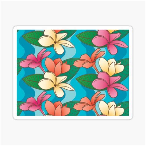 Seaside Plumeria Sticker By Pamelandia Redbubble