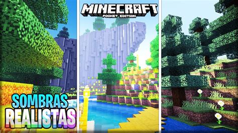 MEJORES SHADERS CON ILUMINACIÓN REALISTA PARA MINECRAFT PE YouTube