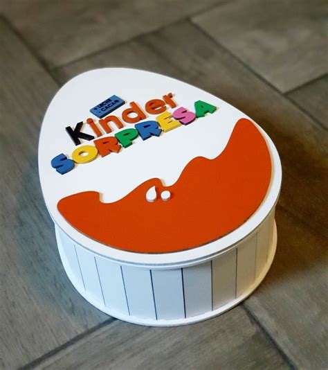 Caja Regalo Huevo Kinder Cajita Sorpresa Decorada Mdf Madera Meses