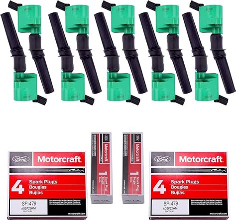 Amazon MAS Set Of 10 Ignition Coils Pack Green DG508 Motorcraft