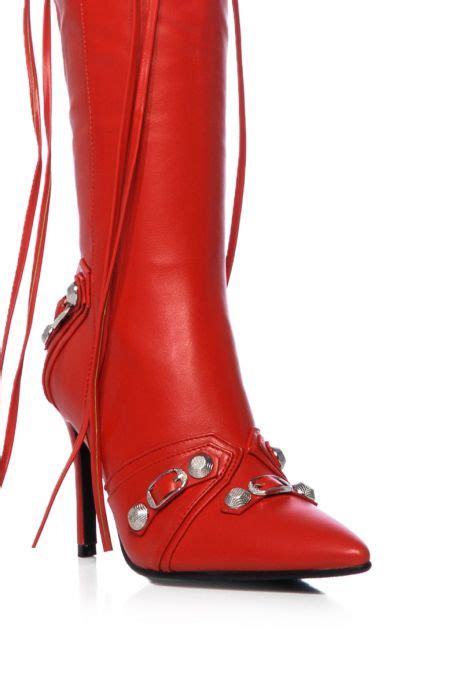 Maeve Red Stiletto Boot Azalea Wang