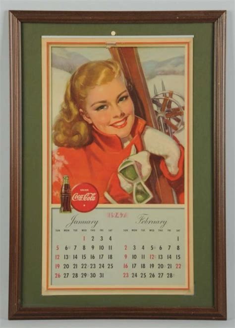 Framed Coca Cola Calendar Value Price Guide