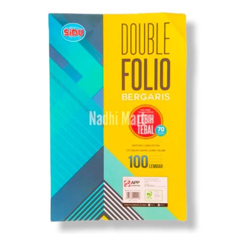 Jual Sidu Double Folio Lembar Gsm Double Folio Bergaris