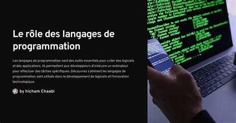 Le Rôle Des Langages De Programmation