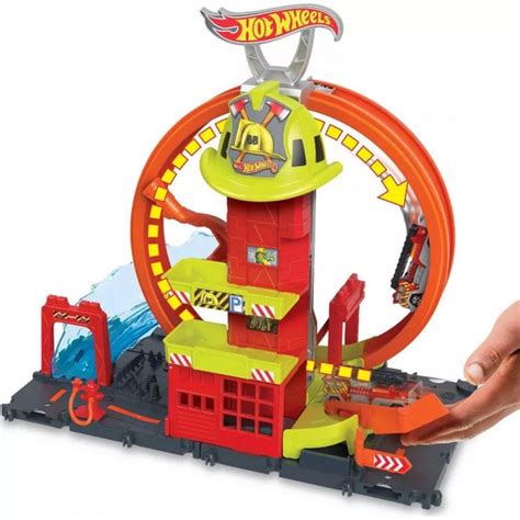 Set De Joaca Hot Wheels City Statie De Pompieri