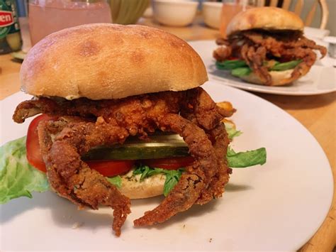 Fried Soft Shell Crab Sandwich Fresh Outta Wanchese