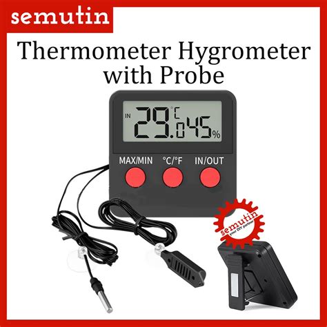 Jual Digital Thermometer Hygrometer With Probe Termometer Higrometer