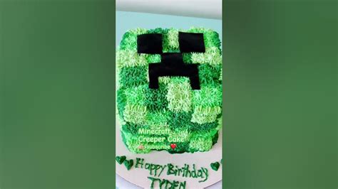 Minecraft Creeper Cake Minecraft Minecraftshorts Cakes Cakeshorts Yummy Yummycake