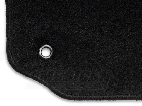 Lloyd Mustang Front And Rear Floor Mats With Tri Bar Pony Logo Black