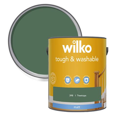 Wilko Tough Washable Treetops Matt Emulsion Paint 5L Wilko