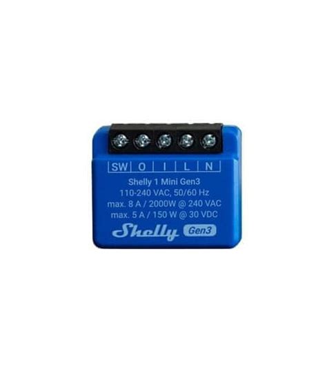 Shelly Shelly 1 Mini Gen3 spínací modul 1x 8A WiFi Bluetooth MALL SK