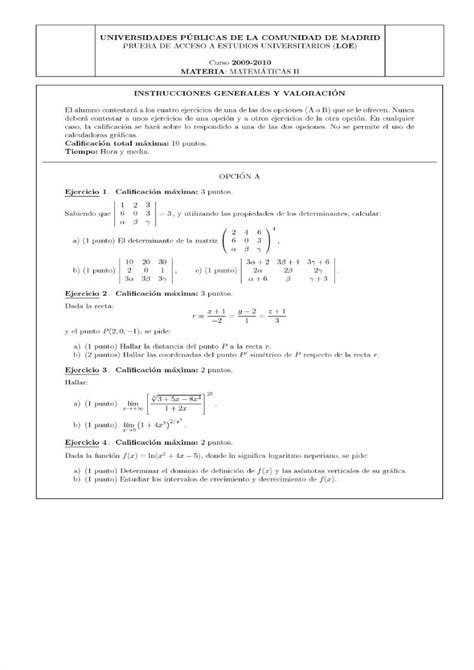 PDF Examenes PAU Matemáticas DOKUMEN TIPS