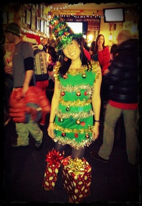 Diy Christmas Tree Christmas Costume Idea Christmas Tree Outfit Tacky