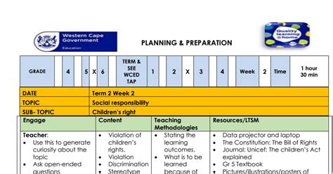 Lesson Plan Gr 5 Life Skills PSW T2 W2 Pdf Google Drive