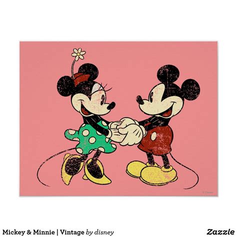 Mickey And Minnie Mouse Poster