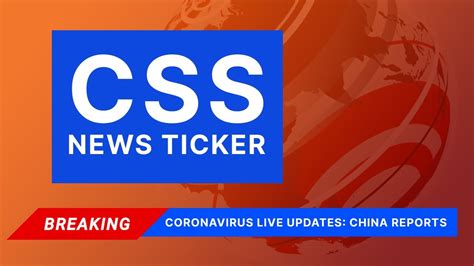 How To Create A Horizontal News Ticker With CSS Only Scrolling Texts