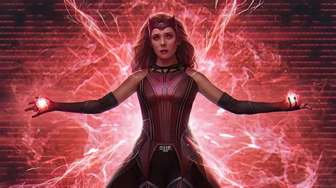 1920x1080px 1080p Free Download Scarlet Witch Glowing Red Eyes Wanda Vision Scarlet Witch