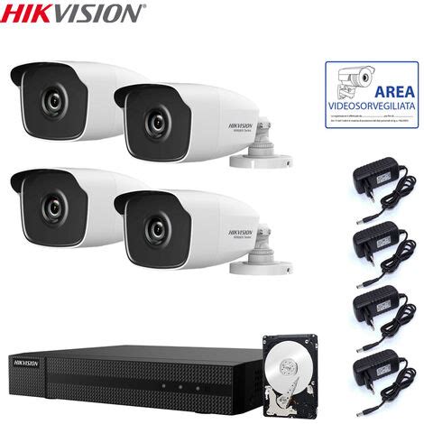 Kit Videosorveglianza Hikvision Dvr Canali Telecamere Mpx Hd Tb