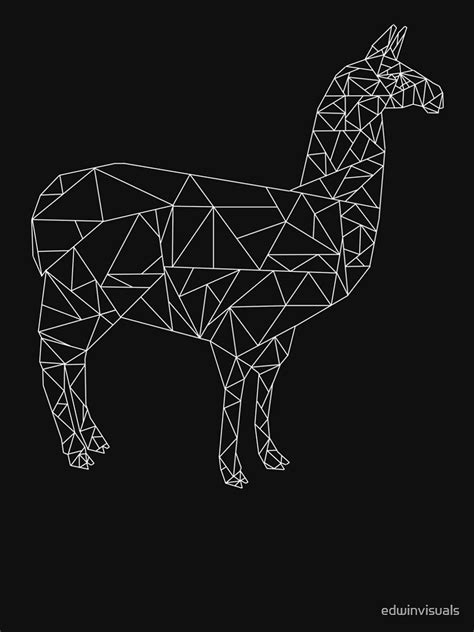 Llama Geometric Design For All Llama Lovers T Shirt By Edwinvisuals