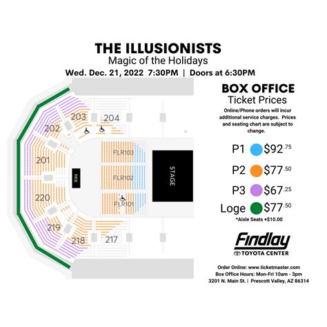 Seating Charts | Findlay Toyota Center