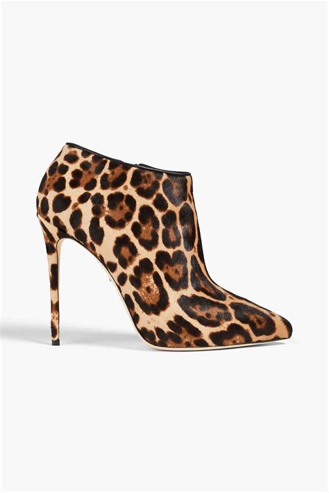 Dolceandgabbana Leopard Print Calf Hair Ankle Boots The Outnet