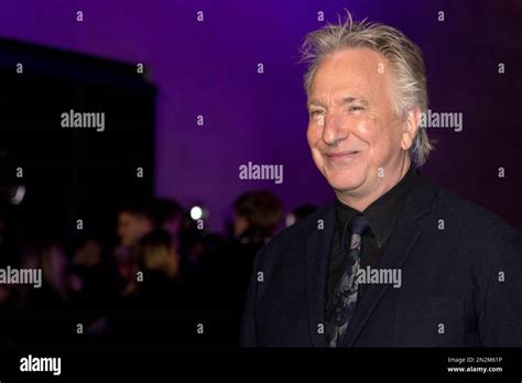 Actor Alan Rickman Poses For Photographers Upon Arrival At The Bbc