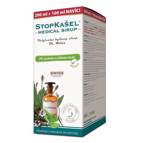 STOPKAŠEL Medical sirup Dr Weiss 200 100ml NAVÍC v akci AkcniCeny cz