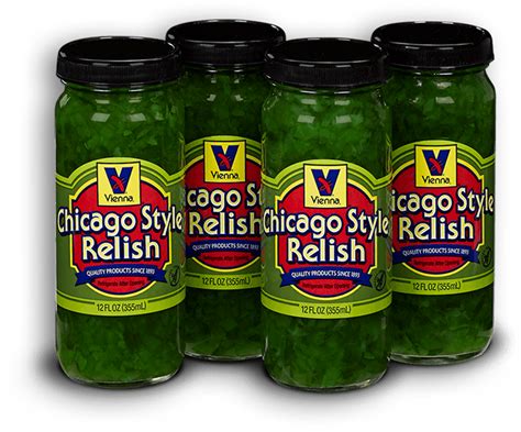 4 Pack of Vienna Chicago Style Relish Vienna Beef