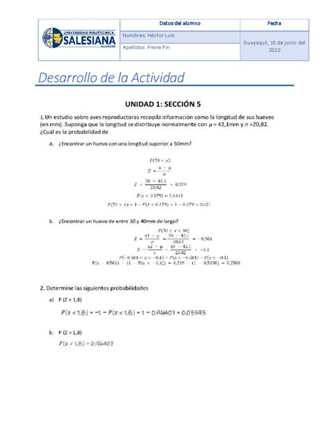 Tarea 4 estadistica Probabilidad y Estadística Datos del alumno