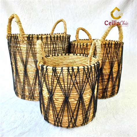 Jual Keranjang Basket Banana Macrame Tempat Baju Kotor Laundry Basket