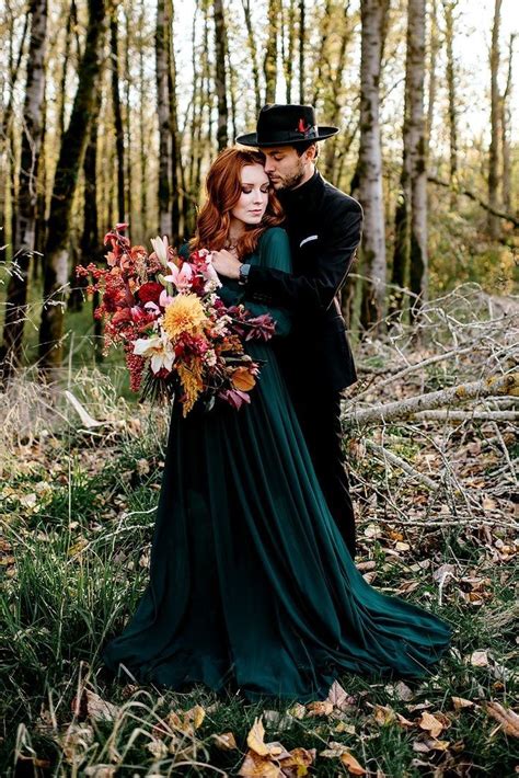 Pin By Elissa Riggleman On Brides In Color In 2024 Dark Wedding