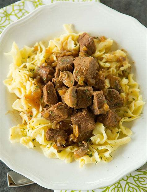 Crock Pot Beef Tips With Egg Noodles