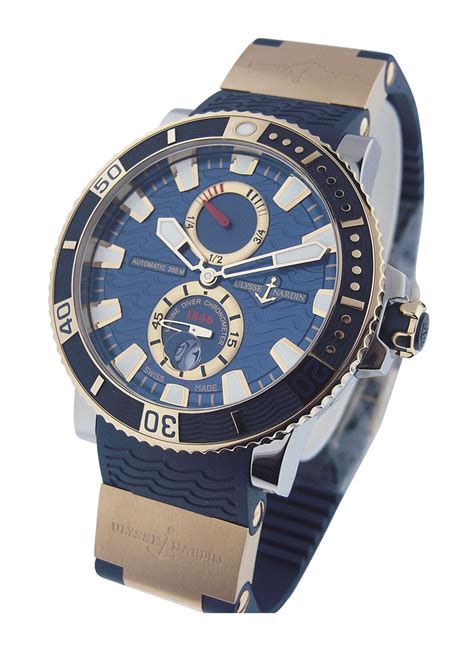 265 90 3 93 Ulysse Nardin Marine Maxi Diver 45mm Titanium And RG