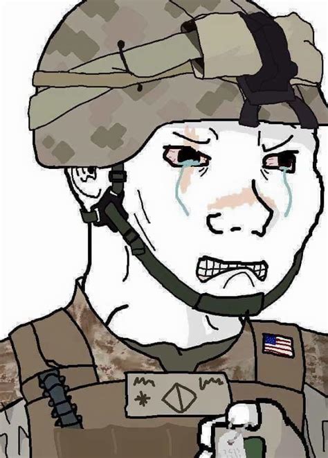 Wojak Crying Military Crying Wojak Know Your Meme